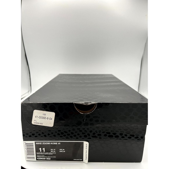 Nike‎ Zoom Kobe 6 429659-002 Mens 11 Basketball Shoes Black Del Sol Sneakers